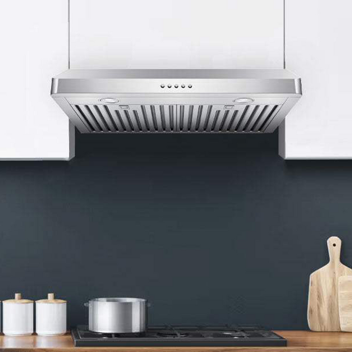 Victory 30\" 600 CFM Under Cabinet Range Hood Stainless Steel - Luna-M-30