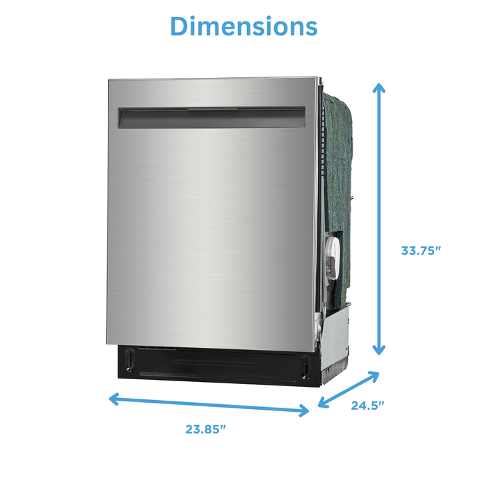 Midea 24\" Top Control Dishwasher with Sensor TruDry™ - Stainless Steel - MDT24P7CST