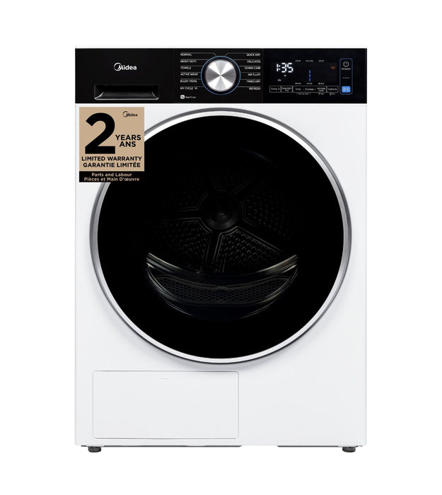 Midea 4.4 Cu Ft. Front Load Compact Heat Pump Dryer with Wrinkle Care – White - MLHE31S2BBW