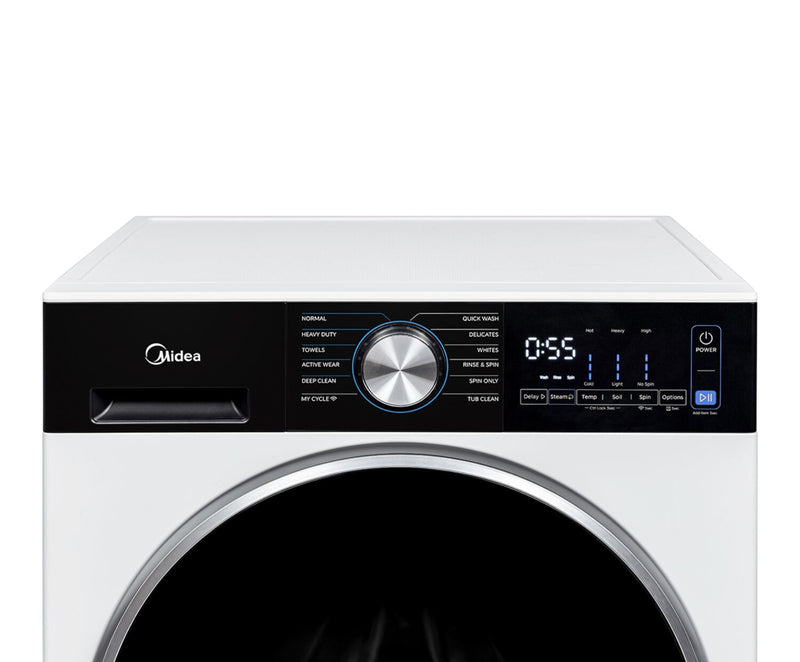 Midea 3.1 Cu. Ft. Front Load Compact Washer with PowerMix™ and Steam Care - MLHW31S2BBW
