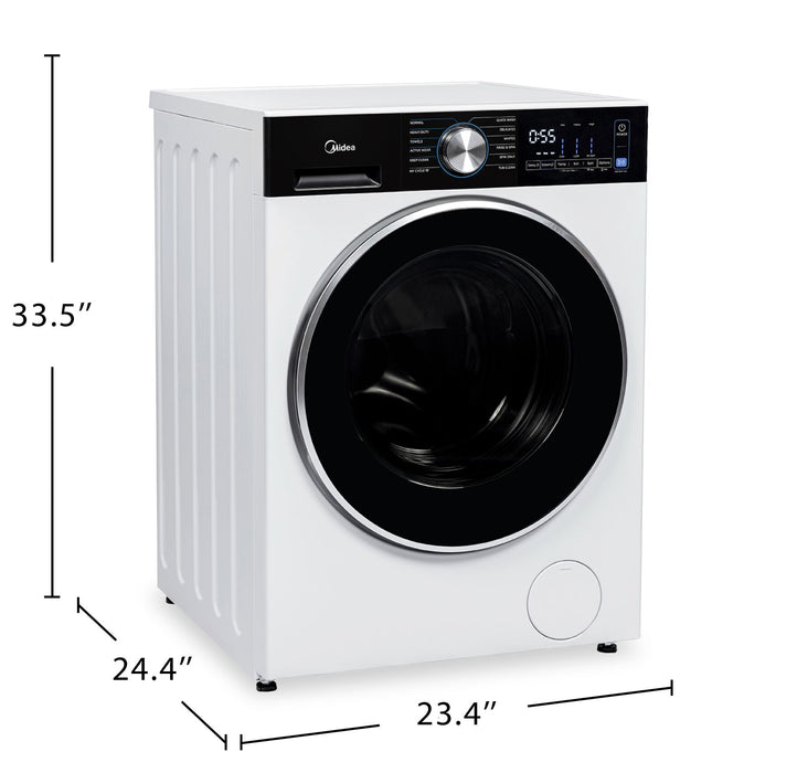 Midea 3.1 Cu. Ft. Front Load Compact Washer with PowerMix™ and Steam Care - MLHW31S2BBW