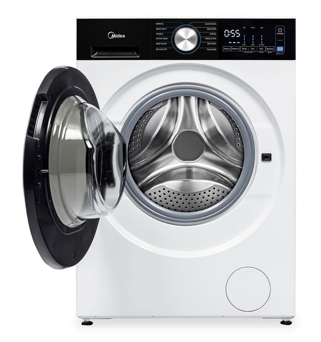 Midea 3.1 Cu. Ft. Front Load Compact Washer with PowerMix™ and Steam Care - MLHW31S2BBW
