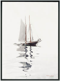 Minimal Boat Framed Acrylic Painting - 31.25