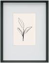 Ink Leaf I Framed Matted Glass - 23.5\" x 29.5\" 
