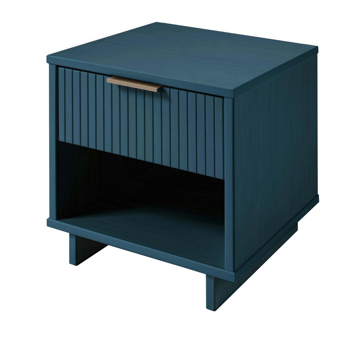 Manhattan Comfort Granville Modern Nightstand with 2 Full Extension Drawers - Light Grey