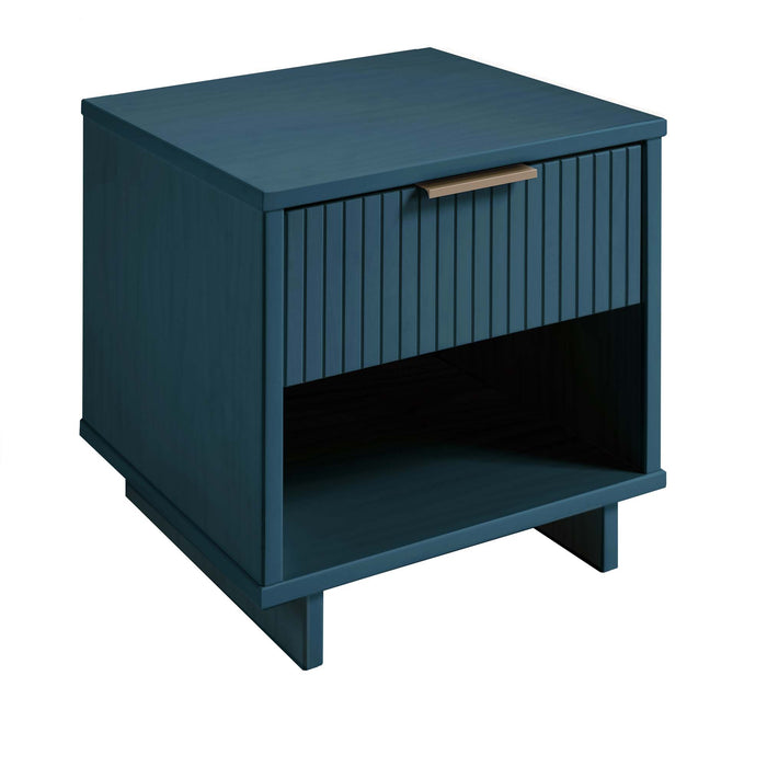 Manhattan Comfort Granville Modern Nightstand with 2 Full Extension Drawers - Light Grey