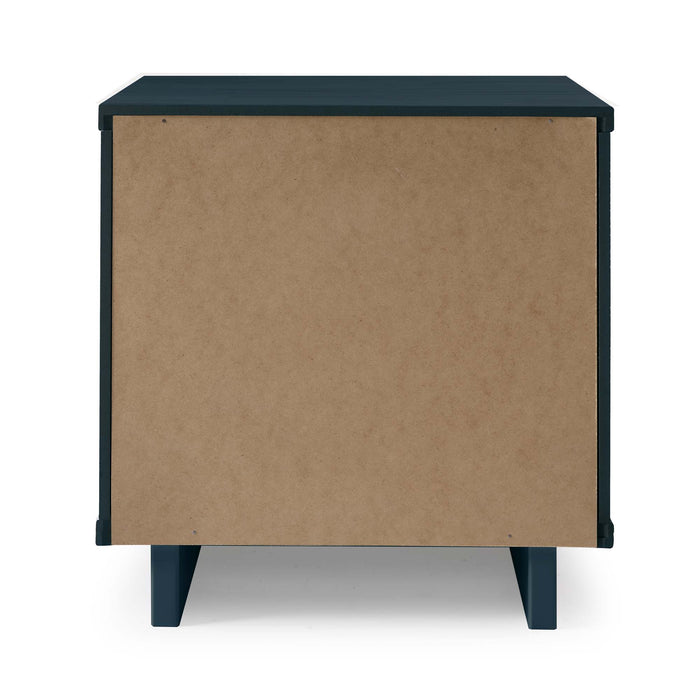Manhattan Comfort Granville Modern Nightstand with 2 Full Extension Drawers - Light Grey