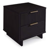 Manhattan Comfort Granville Modern Nightstand with 2 Full Extension Drawers - White