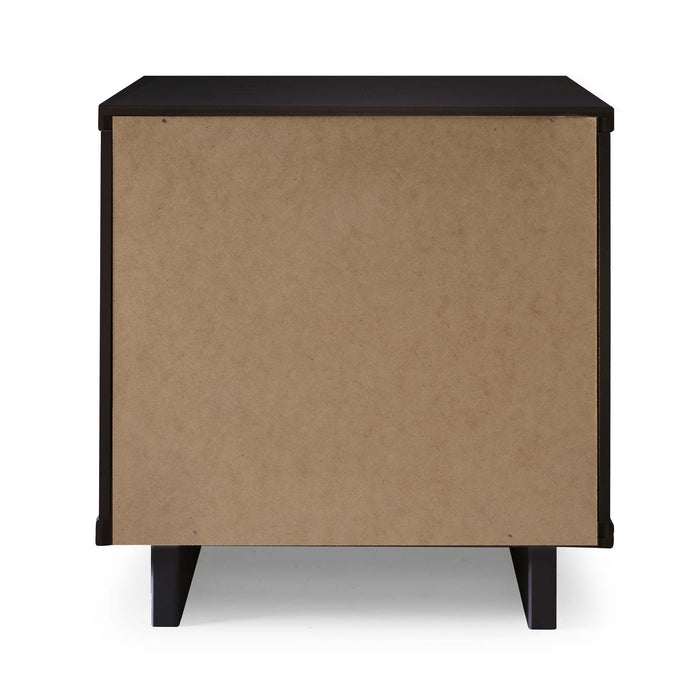 Manhattan Comfort Granville Modern Nightstand with 2 Full Extension Drawers - White