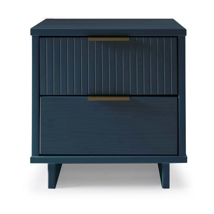 Manhattan Comfort Granville Modern Nightstand with Full Extension Drawer - Light Grey