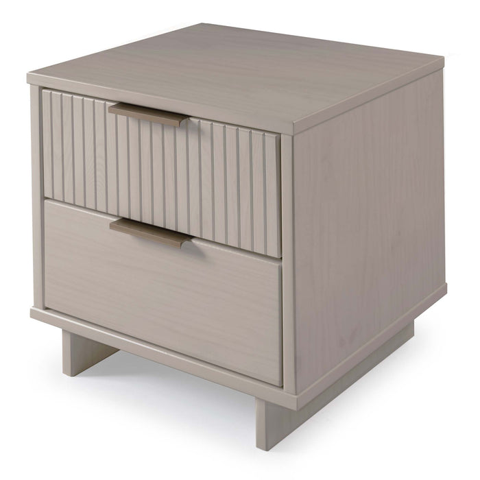 Manhattan Comfort Granville Modern Nightstand with Full Extension Drawer - Dark Grey