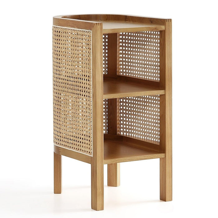 Manhattan Comfort Versailles End Table - Natural Cane
