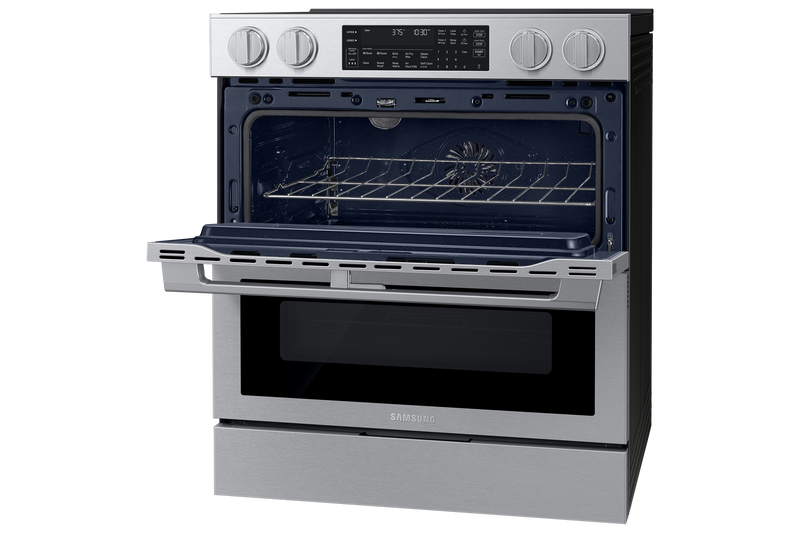 Samsung 6.3 Cu. Ft. Electric Slide-In Flex Duo™ Range with Air Fry Max – Stainless Steel - NSE90H63DRAC