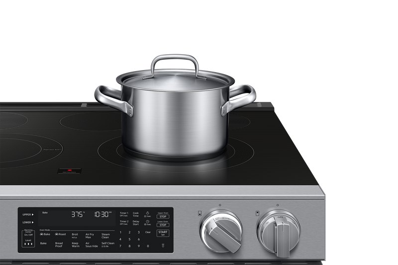 Samsung 6.3 Cu. Ft. Electric Slide-In Flex Duo™ Range with Air Fry Max – Stainless Steel - NSE90H63DRAC