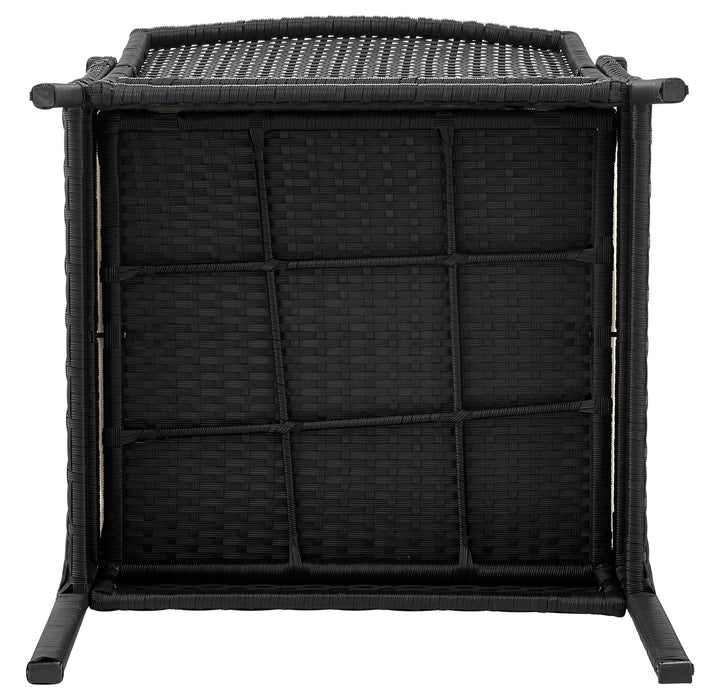 Manhattan Comfort Noli Steel Rattan 3-Piece Patio Conversation Set - Cream