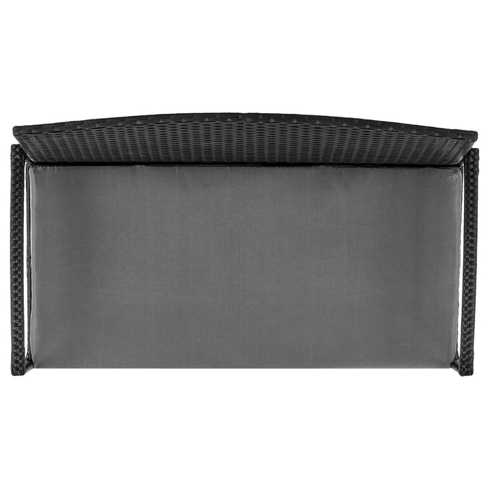 Manhattan Comfort Noli Steel Rattan 4-Piece Patio Conversation Set with Cushions - Grey