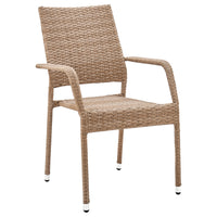 Manhattan Comfort Genoa Patio Dining Armchair - Tan Weave
