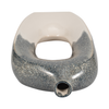 16” Ceramic Open Cut Out Vase – Ivory and Blue  | Vase de 16 po en céramique à découpe ouverte - ivoire et bleu