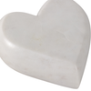 5” Natural Stone Marble Heart – White | Cœur de 5 po en pierre de marbre naturel – blanc