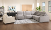 Shaquille O’Neal Home Prestige 6-Piece Sectional with Power Reclining and Power Sliding– Grey | Sofa sectionnel Prestige de Shaquille O’Neal Home 6 pièces avec inclinaison et coulissement électrique - gris
