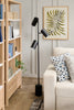 Sable 14" Modern Floor Lamp with Three Swivel Metal Shades – Black | Lampe à pied moderne Sable de 14 po avec 3 abat-jour pivotants en métal - noire | SABLEBFL