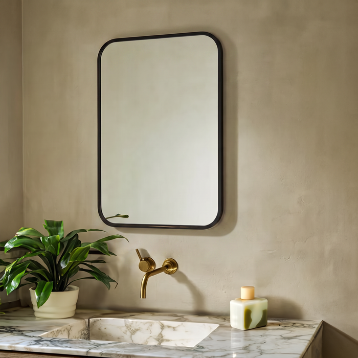 Juliet 20x30 Rectangular Mirror - Black