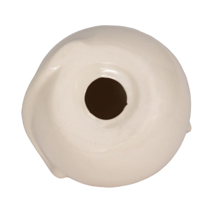 5” Ceramic Cat Orb Decoration – White
