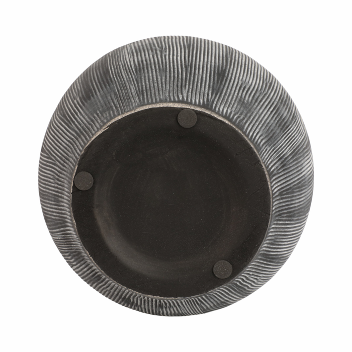 10” Ceramic Weathered Jug with Handles – Black 