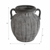 10” Ceramic Weathered Jug with Handles – Black  | Carafe vieillie de 10 po en céramique avec poignées - noire