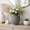 10” Ceramic Weathered Jug with Handles – Black  | Carafe vieillie de 10 po en céramique avec poignées - noire
