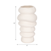 12” Ceramic Hand Scribed Cairn Vase – Ivory  | Vase à motifs gravés à la main de 12 po en céramique d'apparence cairn - ivoire