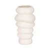 12” Ceramic Hand Scribed Cairn Vase – Ivory  | Vase à motifs gravés à la main de 12 po en céramique d'apparence cairn - ivoire
