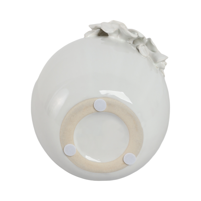 6.25” Ceramic Rose Bud Vase – White 