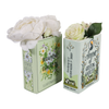 8.25” Set of 2 Ceramic Spring Book Vase – Green  | Ensemble de 2 vases Spring de 8,25 po en céramique en forme de livre - vert