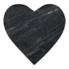 Marble Heart Tray with Gold Edges – Black | Plateau en forme de cœur en marbre avec bordures dorées - noir