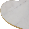 Marble Heart Tray with Gold Edges – White | Plateau en forme de cœur en marbre avec bordures dorées - blanc