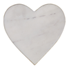 Marble Heart Tray with Gold Edges – White | Plateau en forme de cœur en marbre avec bordures dorées - blanc