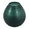 7.5” Modern Etched Glass Vase – Green | Vase moderne de 7,5 po en verre gravé - vert