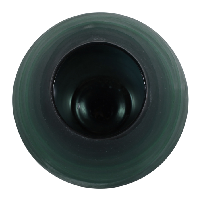 7.5” Modern Etched Glass Vase – Green