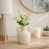 6.5” Contemporary Boho Bud Vase – Ivory  | Vase à fleurs contemporain Boho de 6,5 po en céramique - ivoire