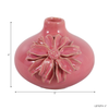 4.75” Ceramic Dahlia Short Bud Vase – Pink  | Vase à fleurs courtes Dahlia de 4,75 po en céramique - rose
