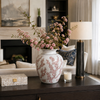 13” Ceramic Chinoiserie Cherry Blossom Vase – Pink  | Vase à fleurs de cerisier Chinoiserie de 13 po en céramique - rose