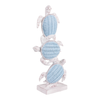 15.75” Vertical Stack of Turtles – Light Blue
