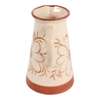 9.75” Ceramic Hand Painted Flower Pitcher – Light Brown | Pichet à fleurs de 9,75 po en céramique peinte à la main - brun clair