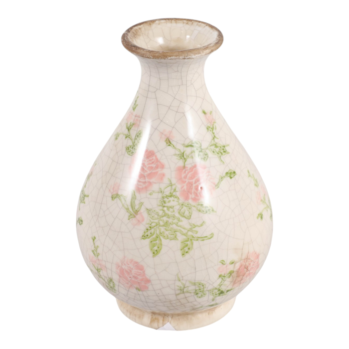 8.25” Ceramic Curved Cottage Vase – Multi-Colour 
