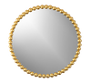 Round Gold Beaded Mirror