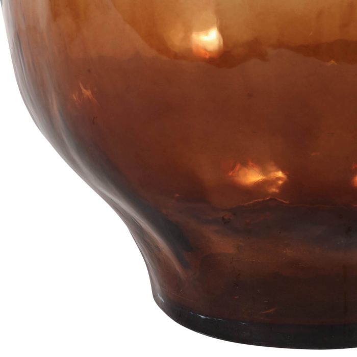 10.5” Modern Glass Vase – Smoke Brown