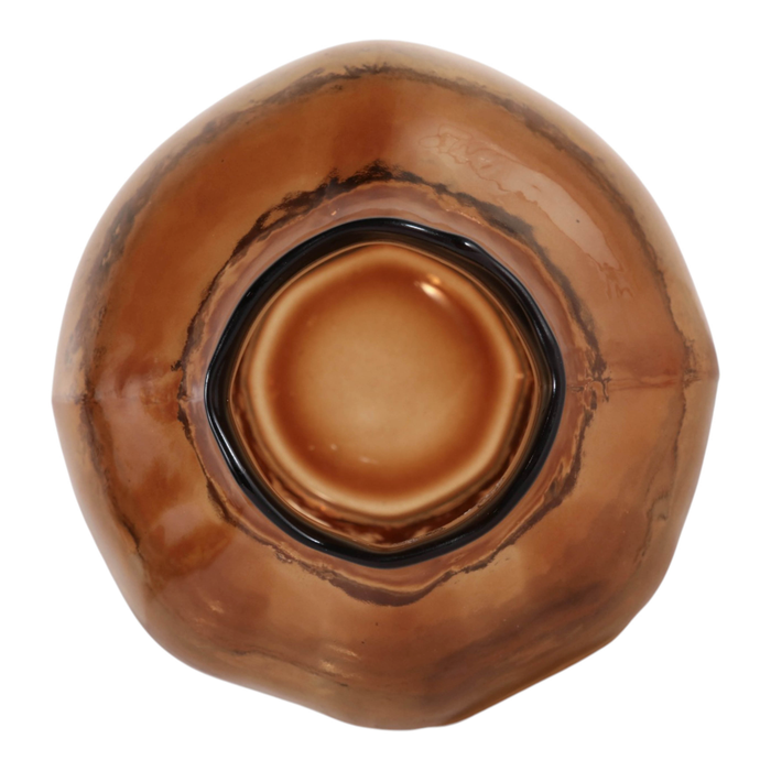 10.5” Modern Glass Vase – Smoke Brown