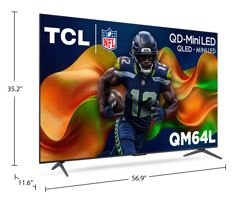 TCL 65\" QM64L QD Mini-LED 4K Smart Fire TV (65QM64L) - 2026 Model