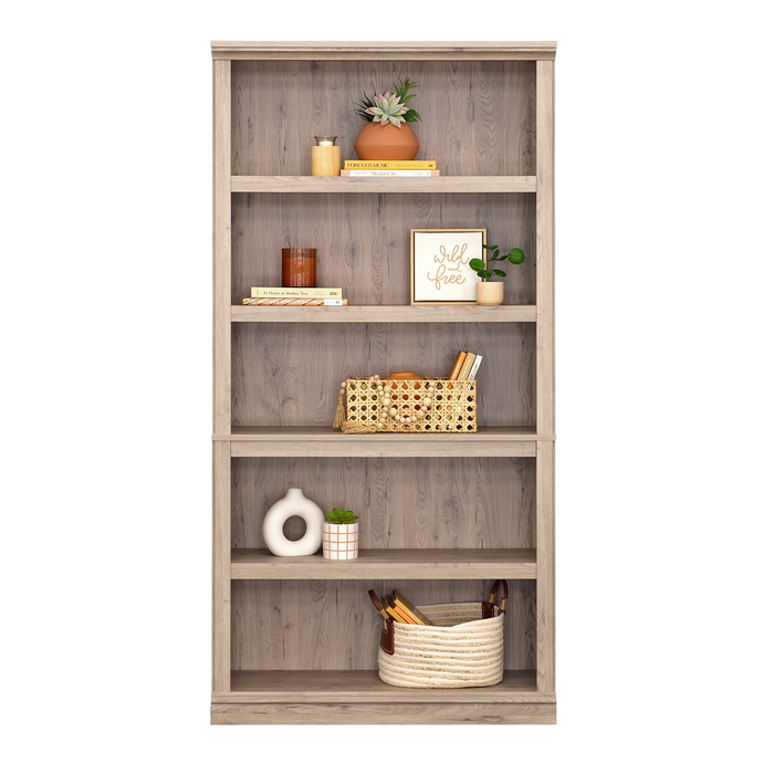 Alcott 35.28” 5-Shelf Bookcase with 3 Adjustable Shelves - Laurel Oak